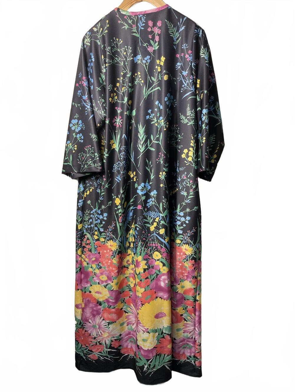 Tiffany Loungewear Floral Maxi Dress Women's Large Vintage - Picture 5 of 7